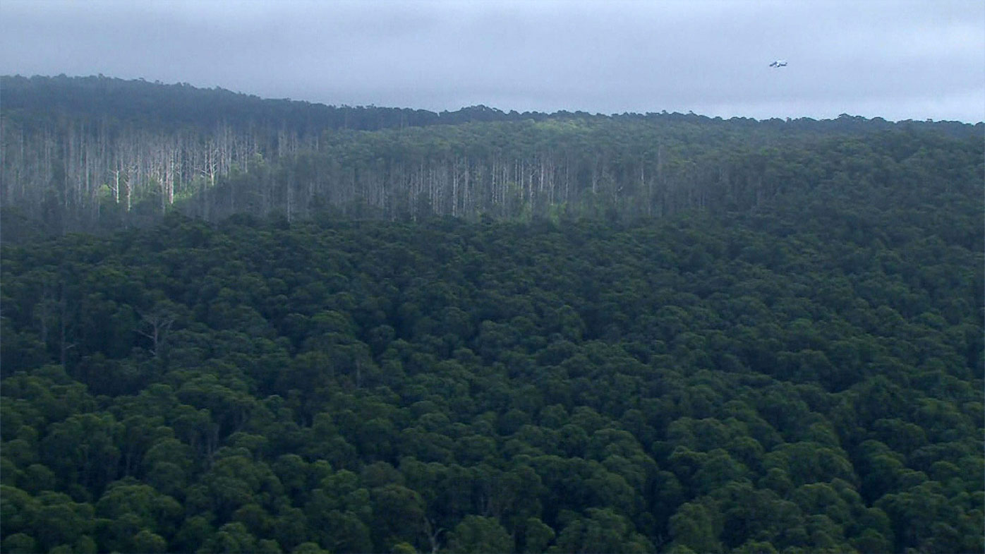 There are fears a helicopter has crashed in rural Victoria with several passengers on board.