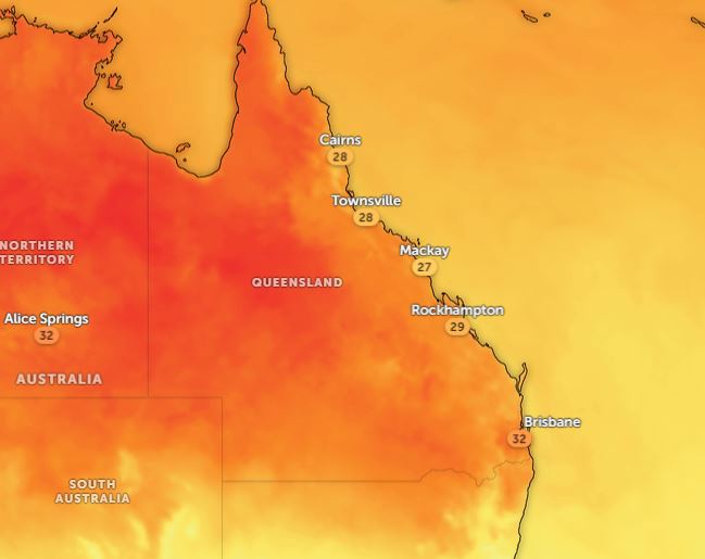 Temperatures in Queensland