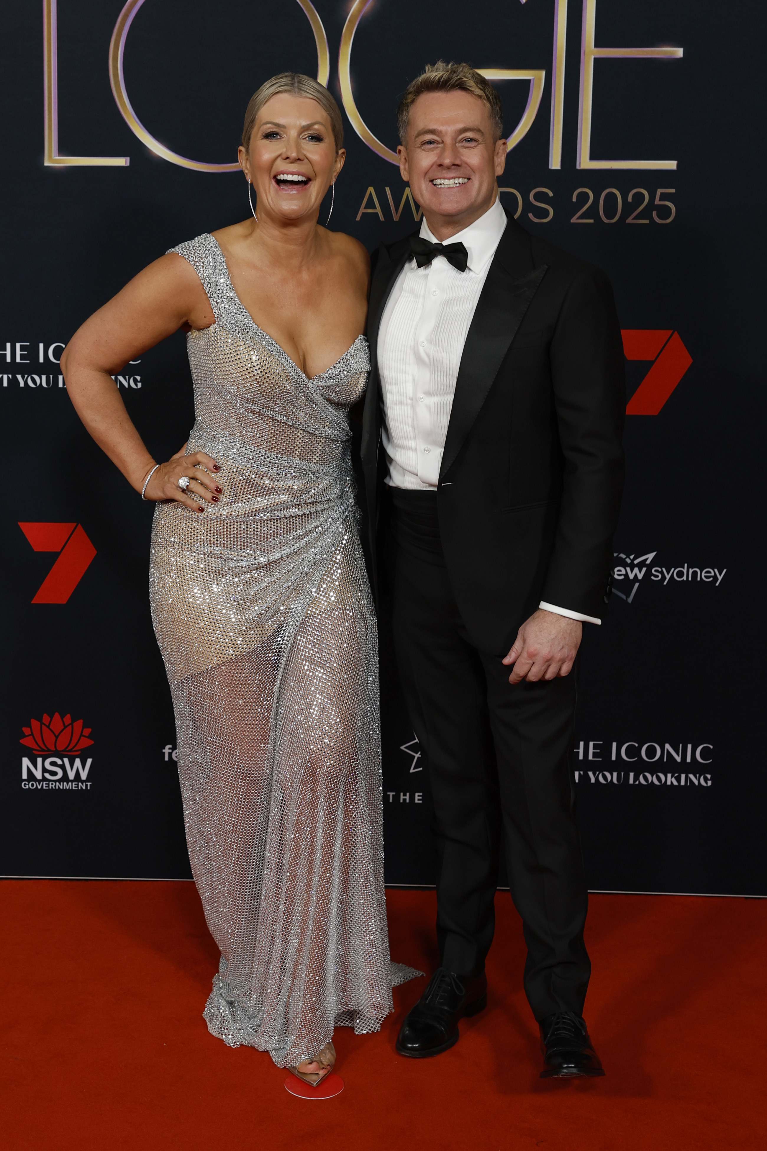  Cheryl Denyer and Grant Denyer at the 65th TV WEEK Logie Awards at The Star on August 3, 2025 in Sydney, Australia. 