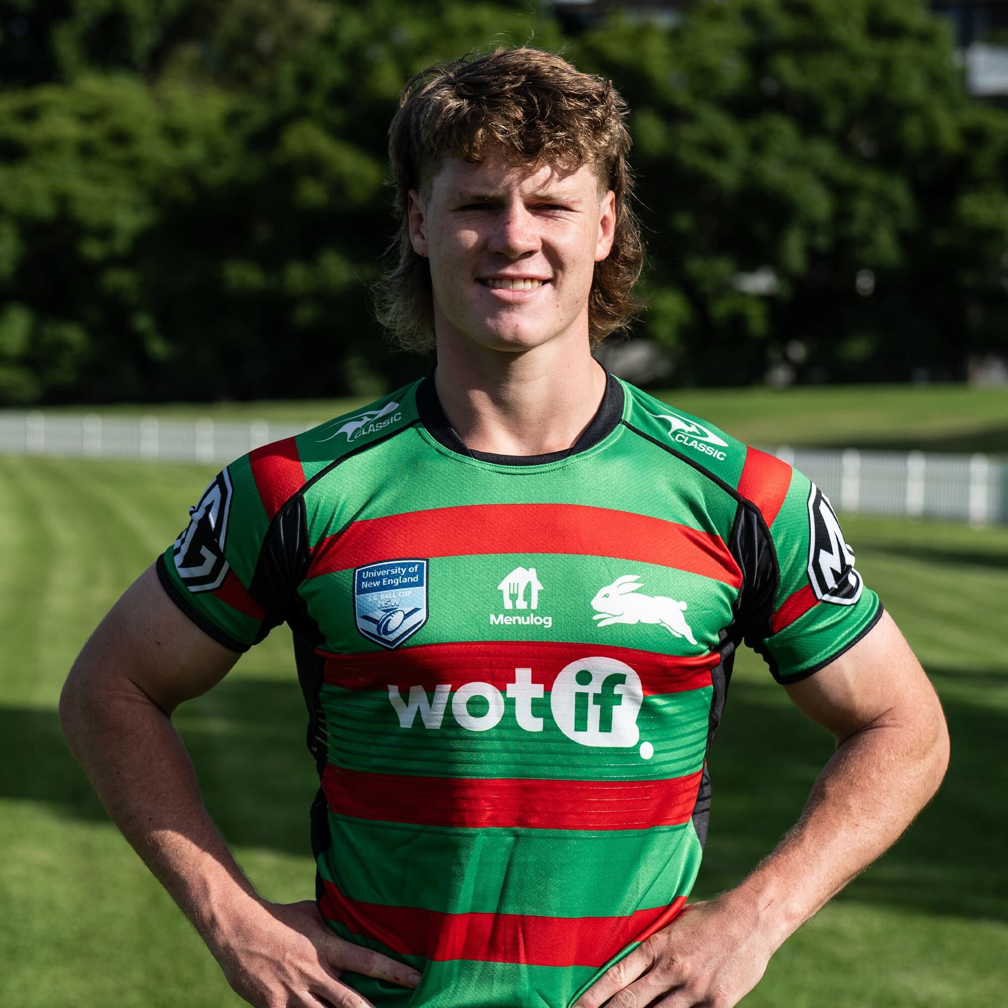 Johannes Logan pictured in the South Sydney jersey.