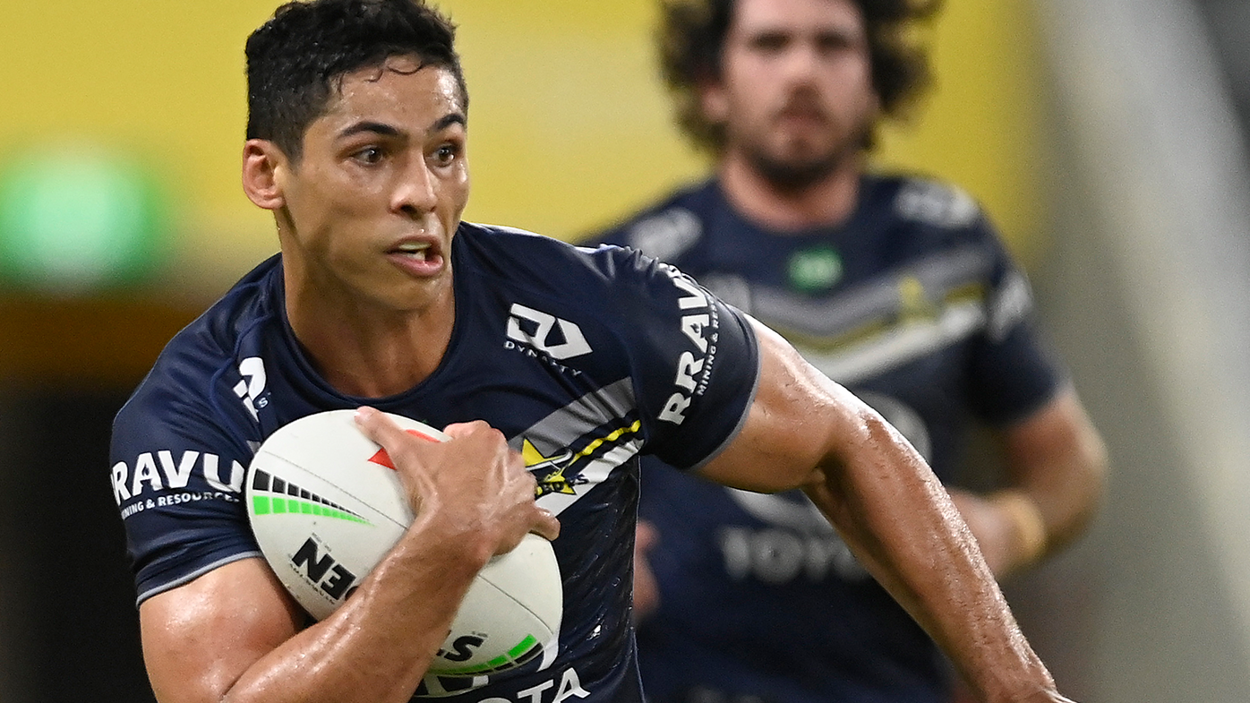 Heilum Luki of the Cowboys runs the ball.