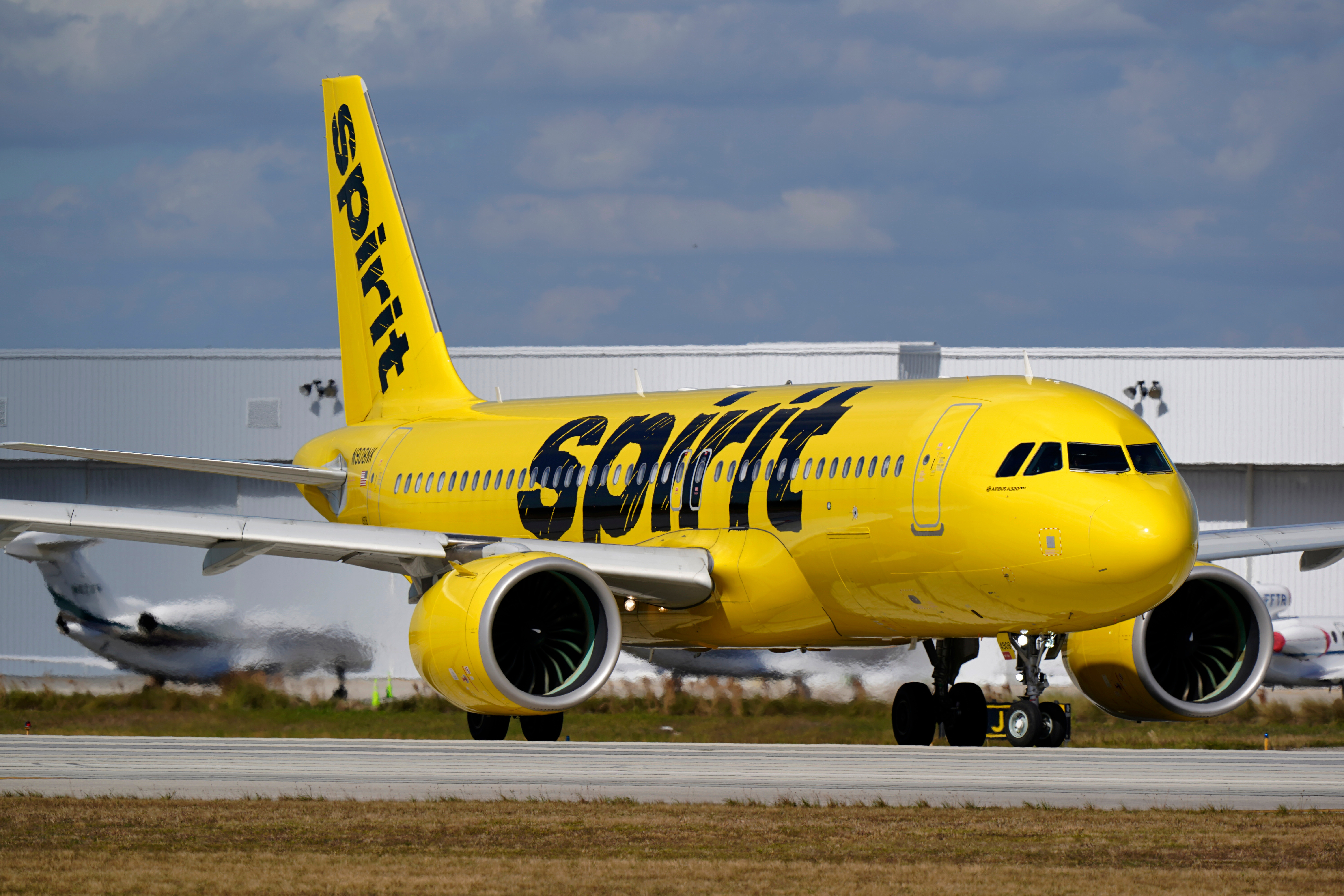 An electronic check-in kiosk announces Spirit Airlines shutdown on Saturday, May 2, 2026 at Hartsfield-Jackson Atlanta International Airport in Atlanta. (AP Photo/Jeff Amy)