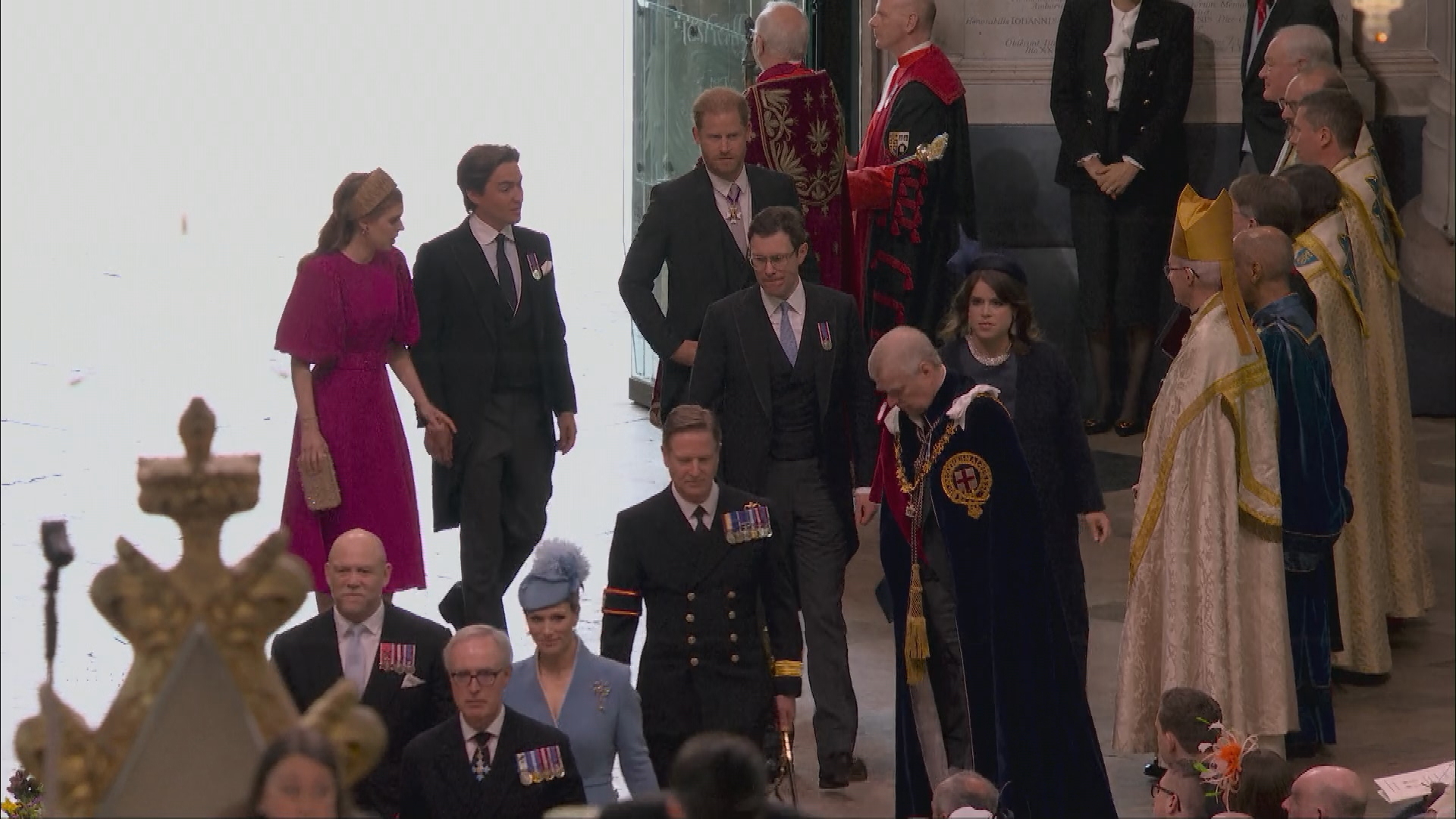 Prince Harry arrives at coronation 