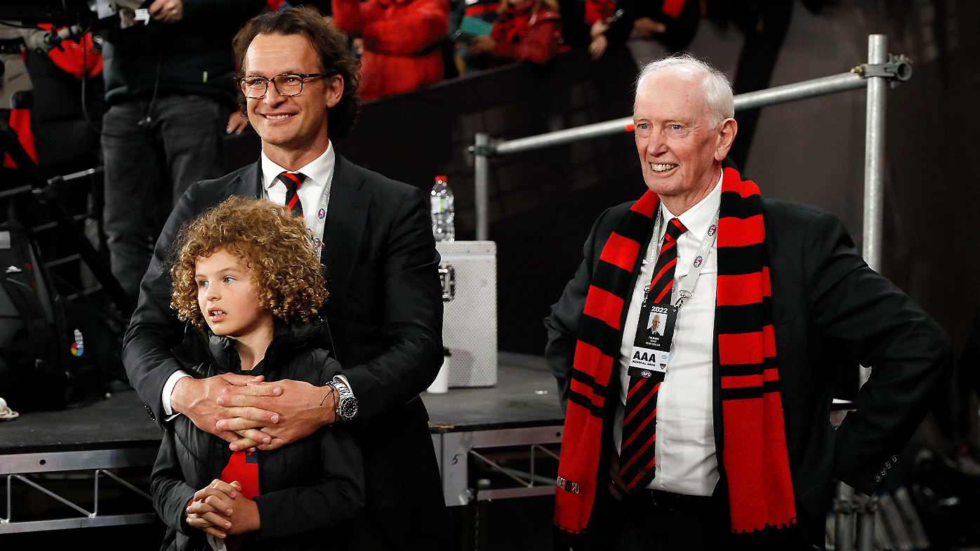 Essendon CEO Xavier Campbell and president Paul Brasher