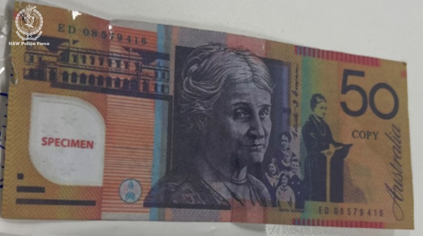 A telltale sign of fake cash is if words such as "prop" or "specimen" mark the note.﻿