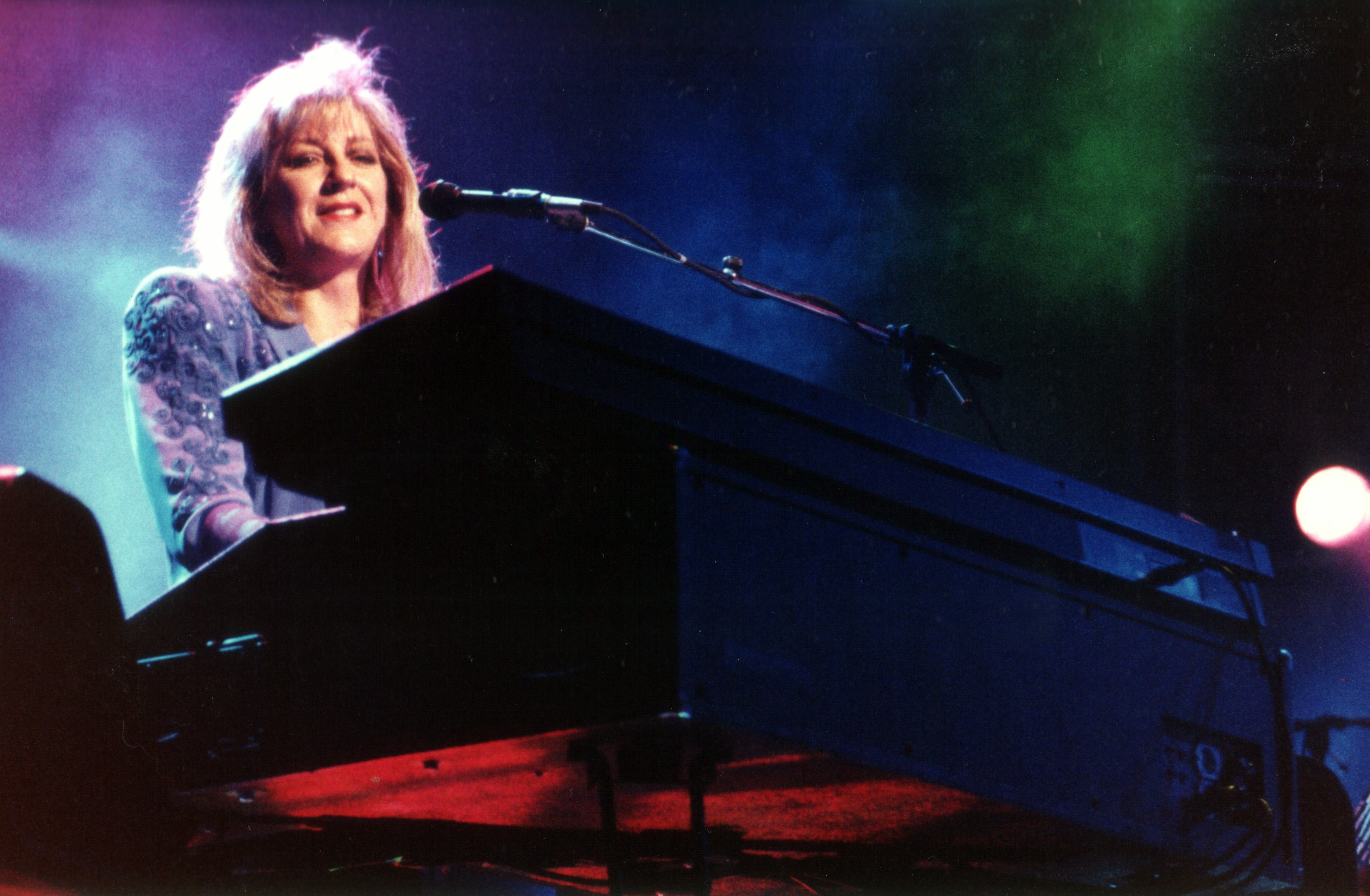 Fleetwood Mac (Christine McVie) performs at the Met Center in Bloomington, Minnesota on June 30, 1990. (Photo by Jim Steinfeldt/Michael Ochs Archives/Getty Images)