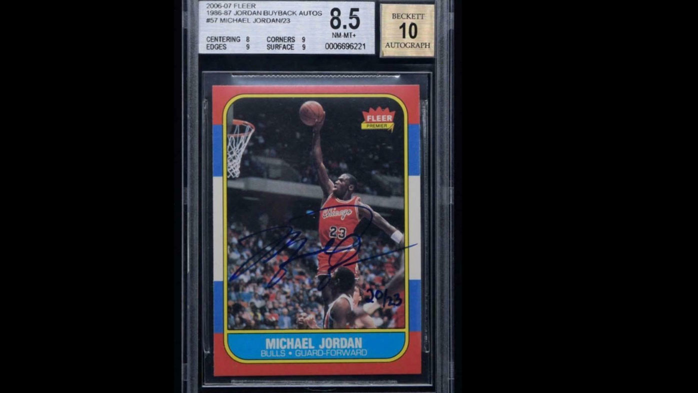 The ultimate Michael Jordan rookie card - the buyback auto - Blowout ...