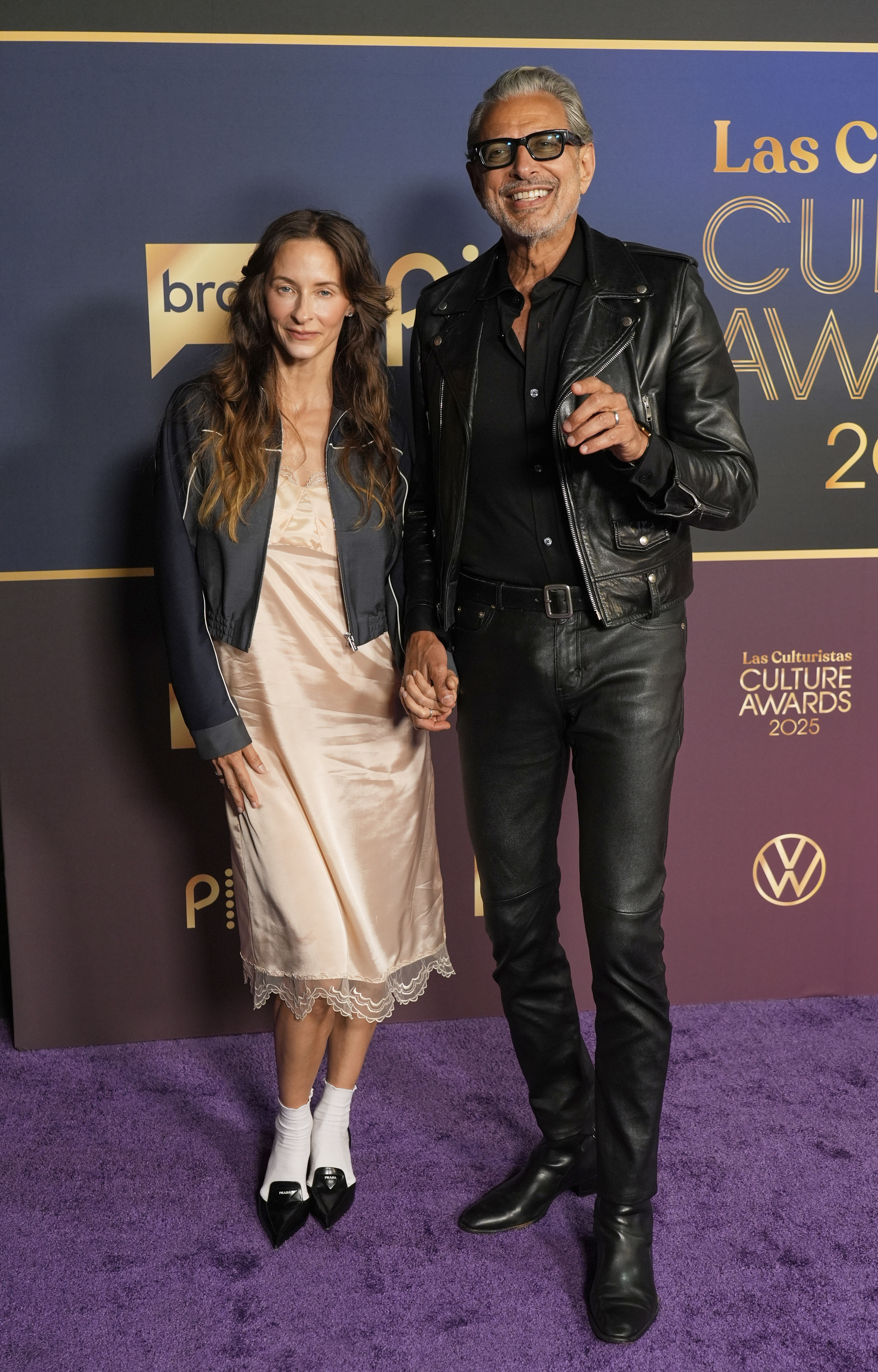 Jeff Goldblum and his wife Emilie Livingston at the Las Culturistas Culture Awards on July 17, 2025, at The Orpheum Theatre in Los Angeles. 