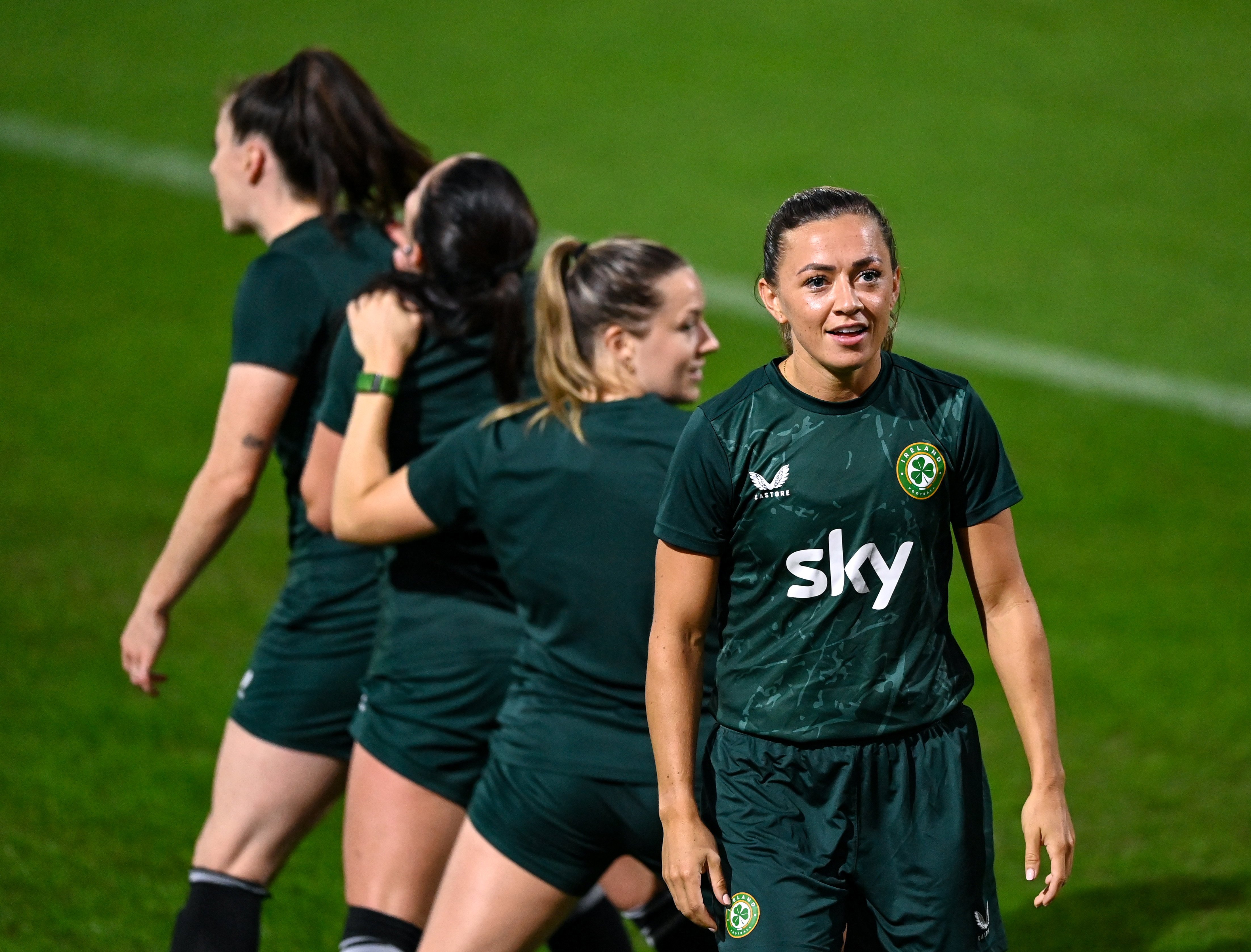 Katie McCabe during a Republic of Ireland training session at Meakin Park in Brisbane, Australia, ahead of the start of the FIFA Women's World Cup 2023. (Photo By Stephen McCarthy/Sportsfile via Getty Images)
