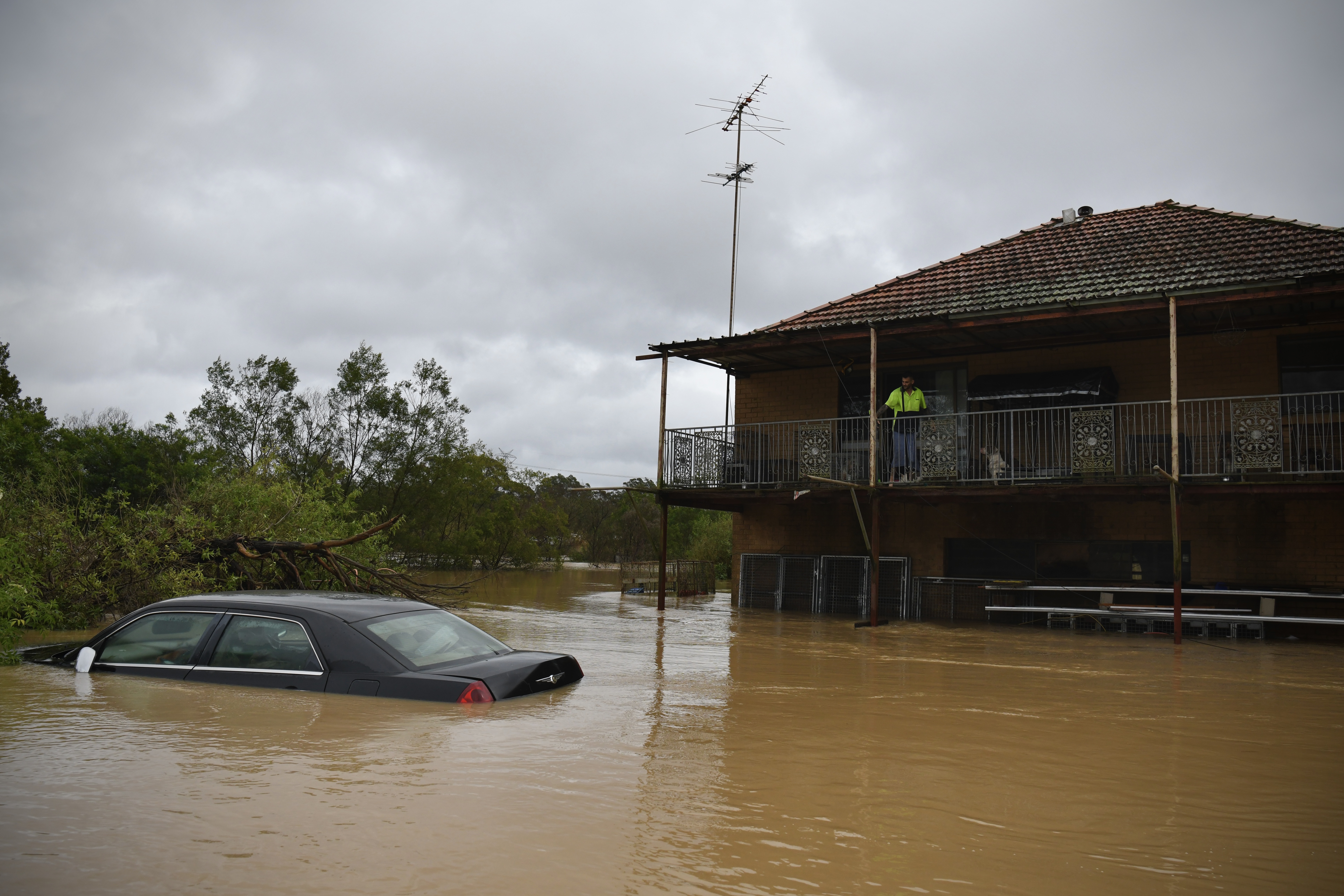 Flood waters in Sydney's north-west