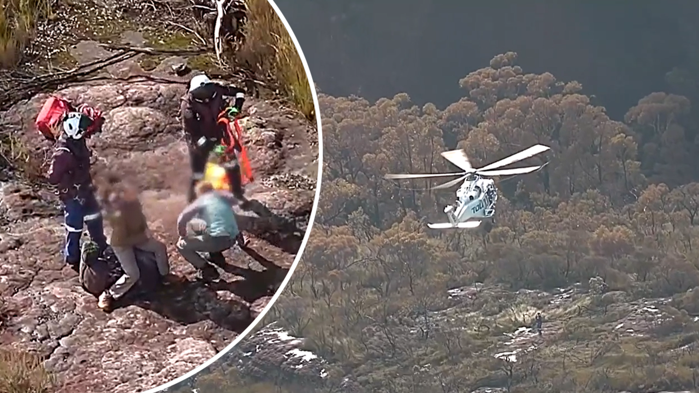 Footage of hikers' dramatic rescue from national park released