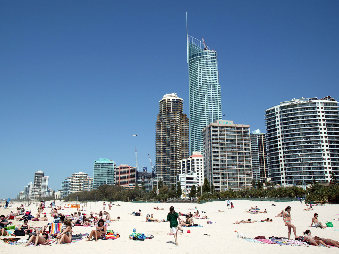 High rise apartments on the Gold Coast, in Queensland.