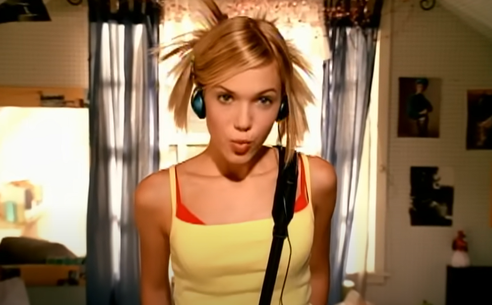 Mandy Moore in the music video for her song Candy