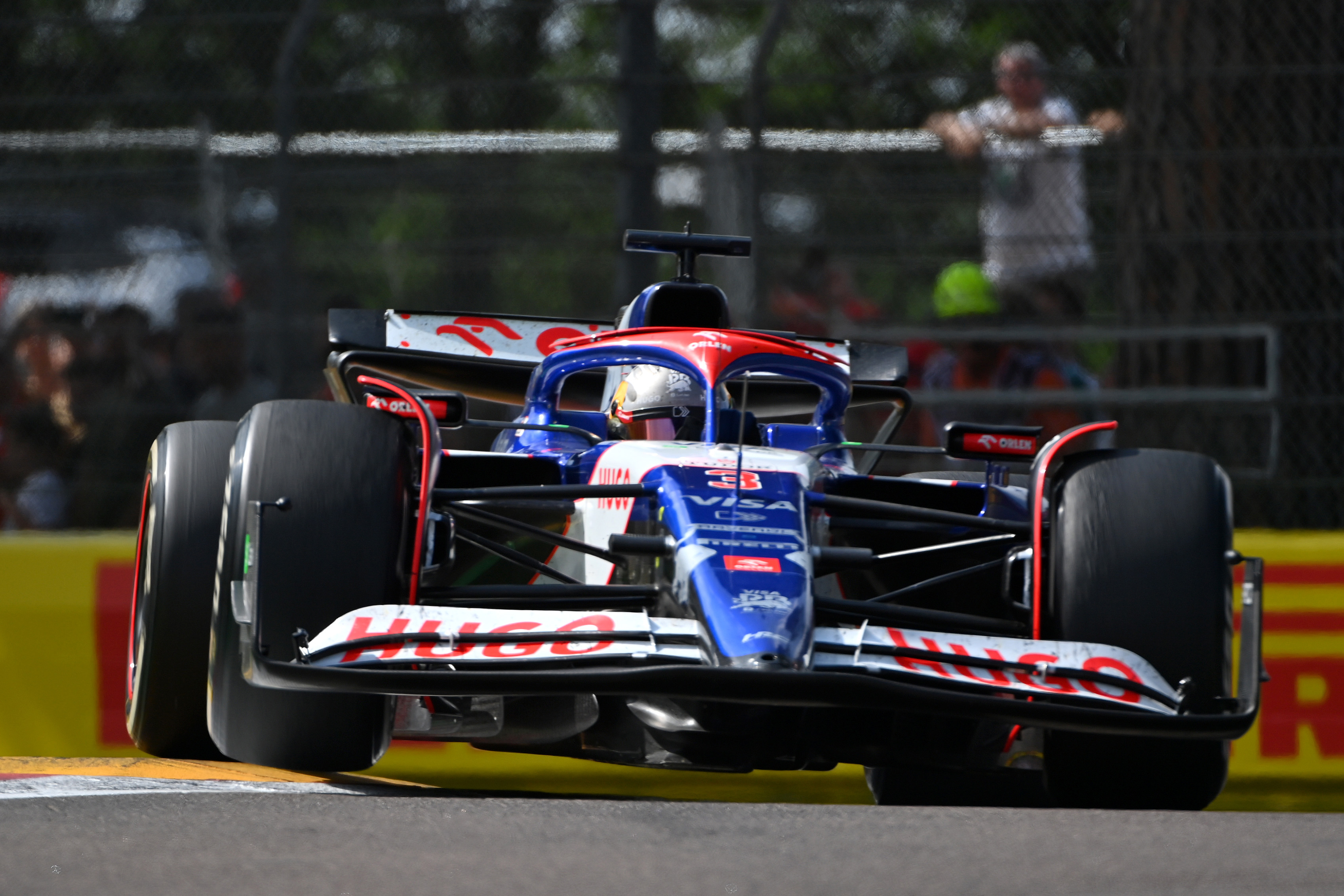 Daniel Ricciardo driving the RB VCARB 01 during Emilia Romagna Grand Prix.