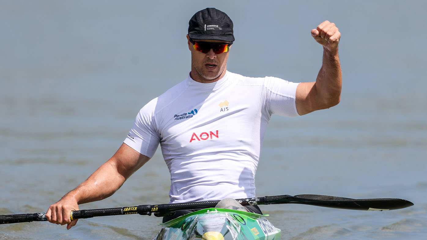 Curtis McGrath at the world championships in Hungary.