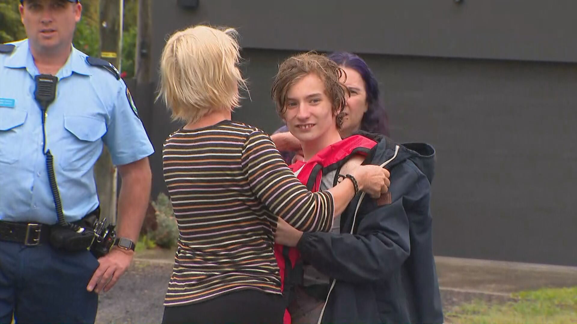 Leif Courtney was found 50 metres off shore on a house boat.