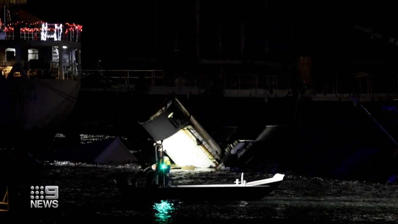 Four decades since its retirement, the 99-year-old Baragoola sank at its wharf in the lower north shore suburb of Waverton late last night.