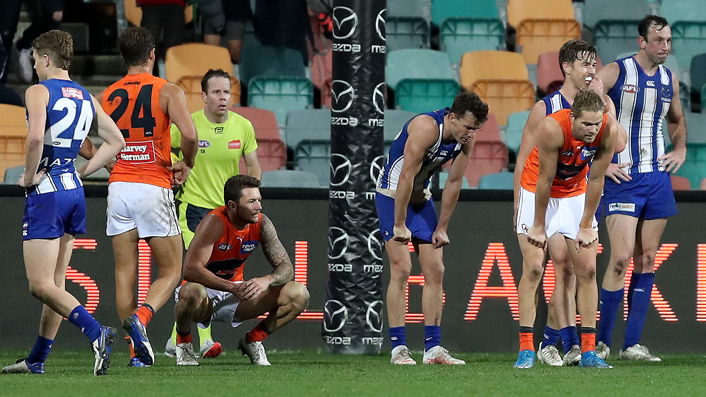 GWS Giants v North Melbourne draw