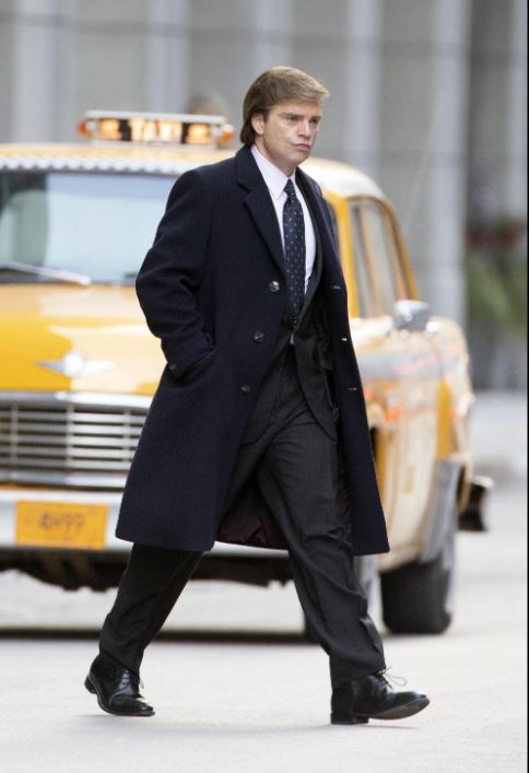 Sebastian Stan as a young Donald Trump in film The Apprentice