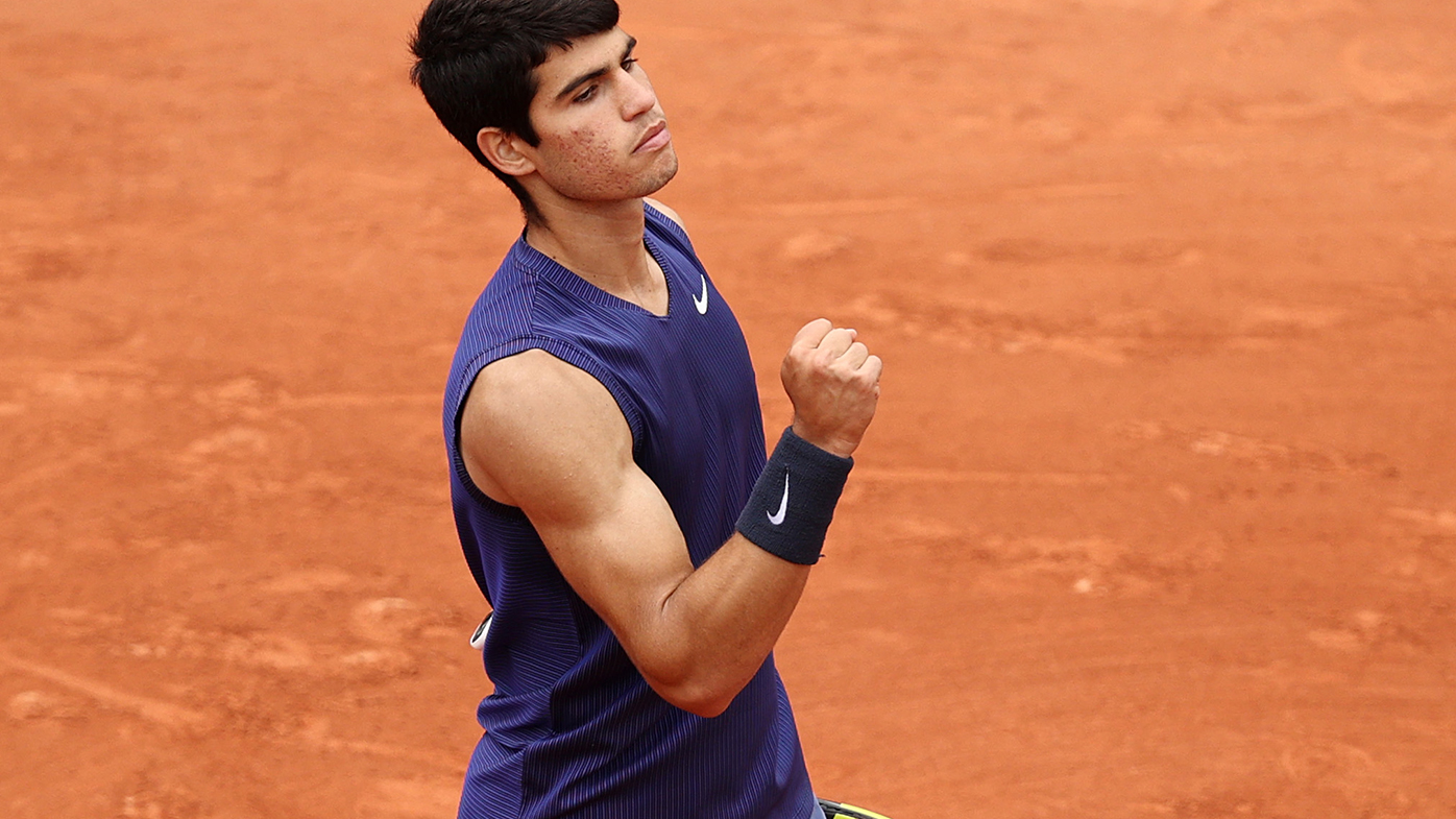 Spanish teenager Carlos Alcaraz at the French Open earlier this year.