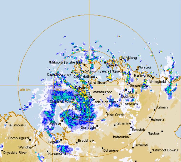 Tropical Cyclone Ellie crosses the NT coast, radar December 23, 2022
