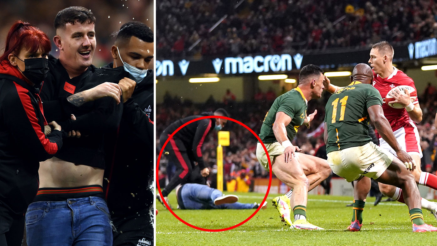 Rugby Pitch invader impacts Wales against South Africa, Springboks, Liam Williams opportunity