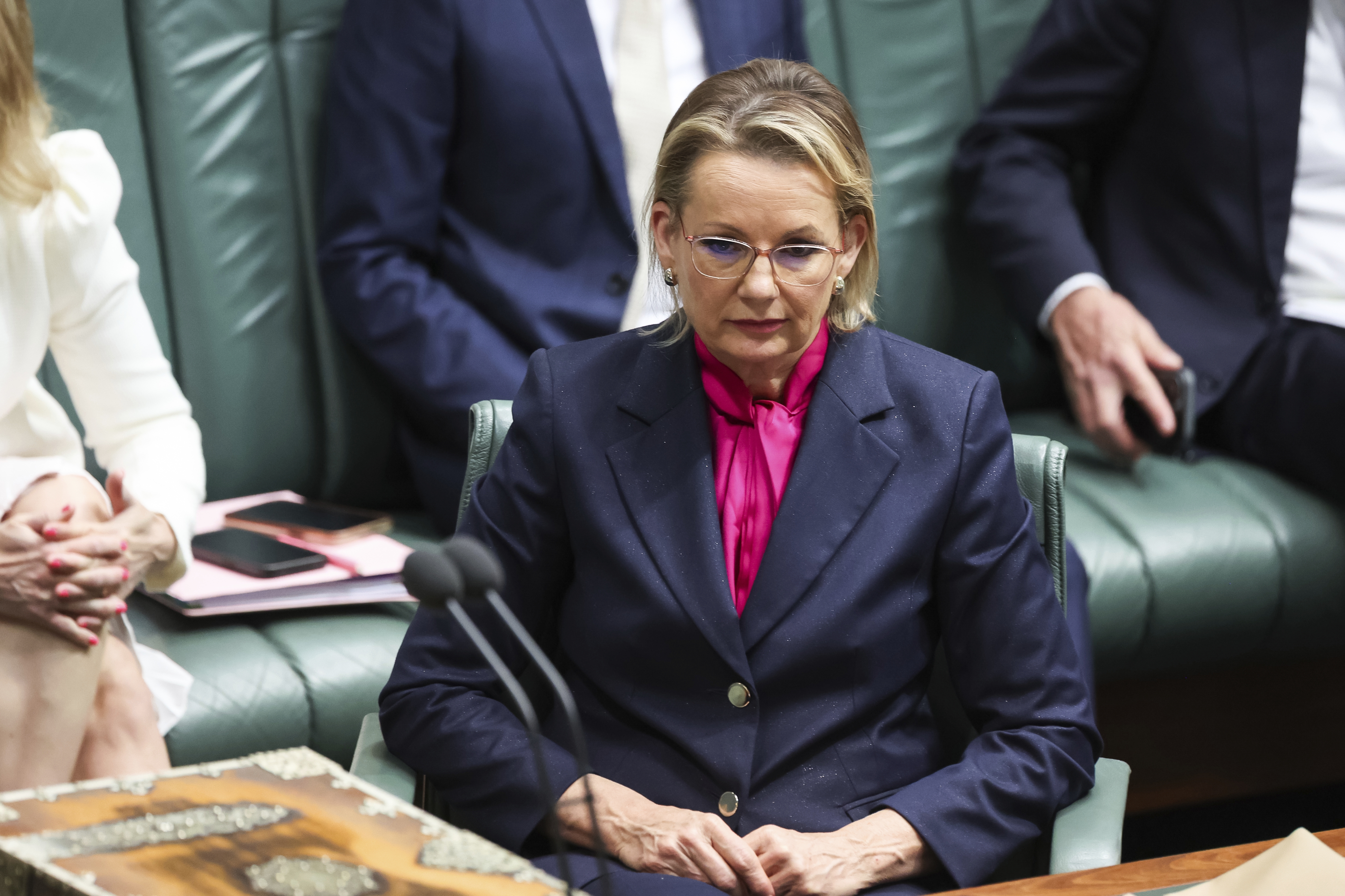 Opposition leader Sussan Ley during Question Time at Parliament House in Canberra on Thursday 4 September 2025. fedpol Photo: Alex Ellinghausen
