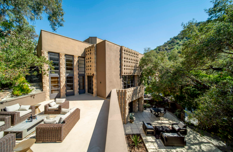 Own a piece of history with this $4.5 million Los Angeles mansion, designed by Lloyd Wright and inspired by Mayan Revival architecture