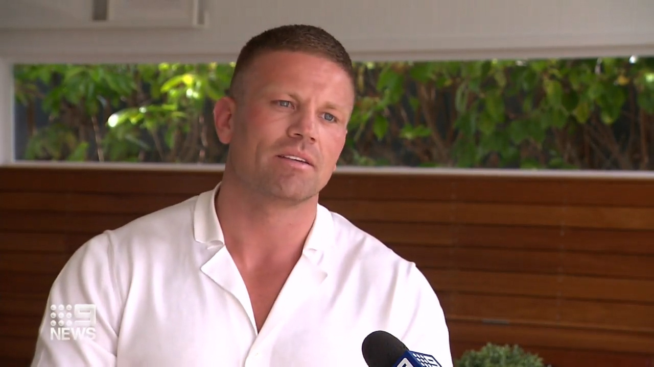 Boxer Casey Caswell said the pair were searching the perimeter of his Benowa Waters home before 5am on Sunday.