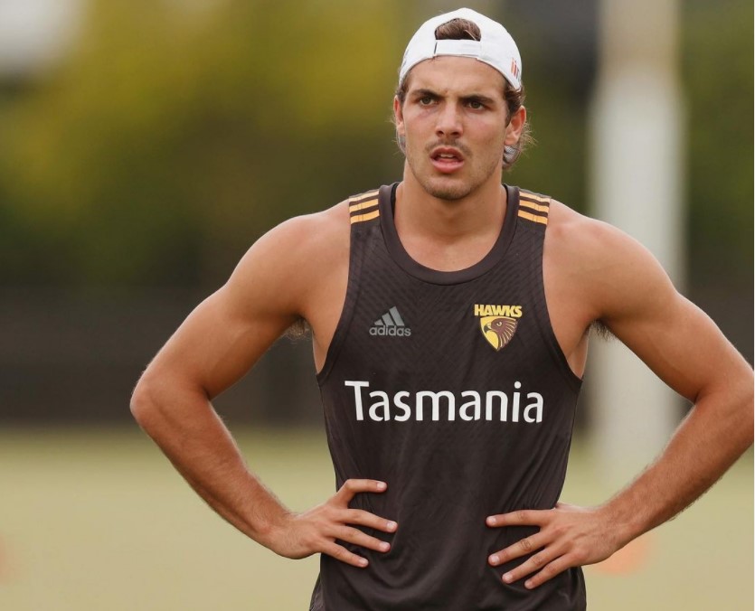 Hawks player Finn Maginness.