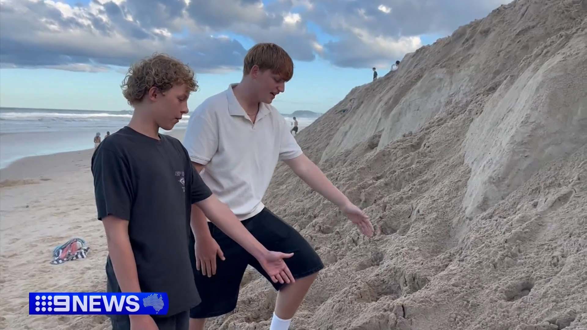 'So very lucky': Teen narrowly avoids tragedy in Gold Coast sand collapse