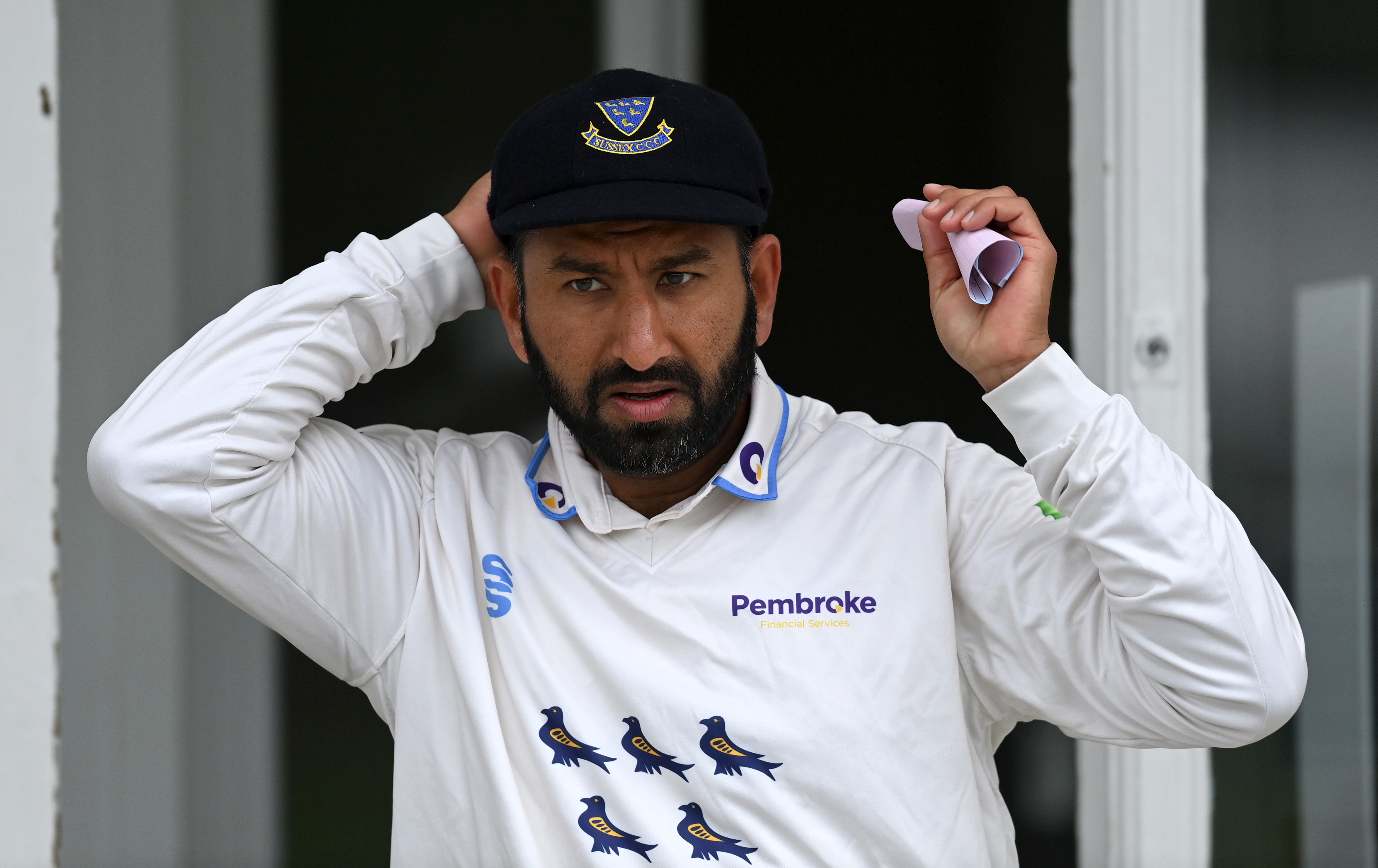 Cheteshwar Pujara, the captain of Sussex in the County Championship.