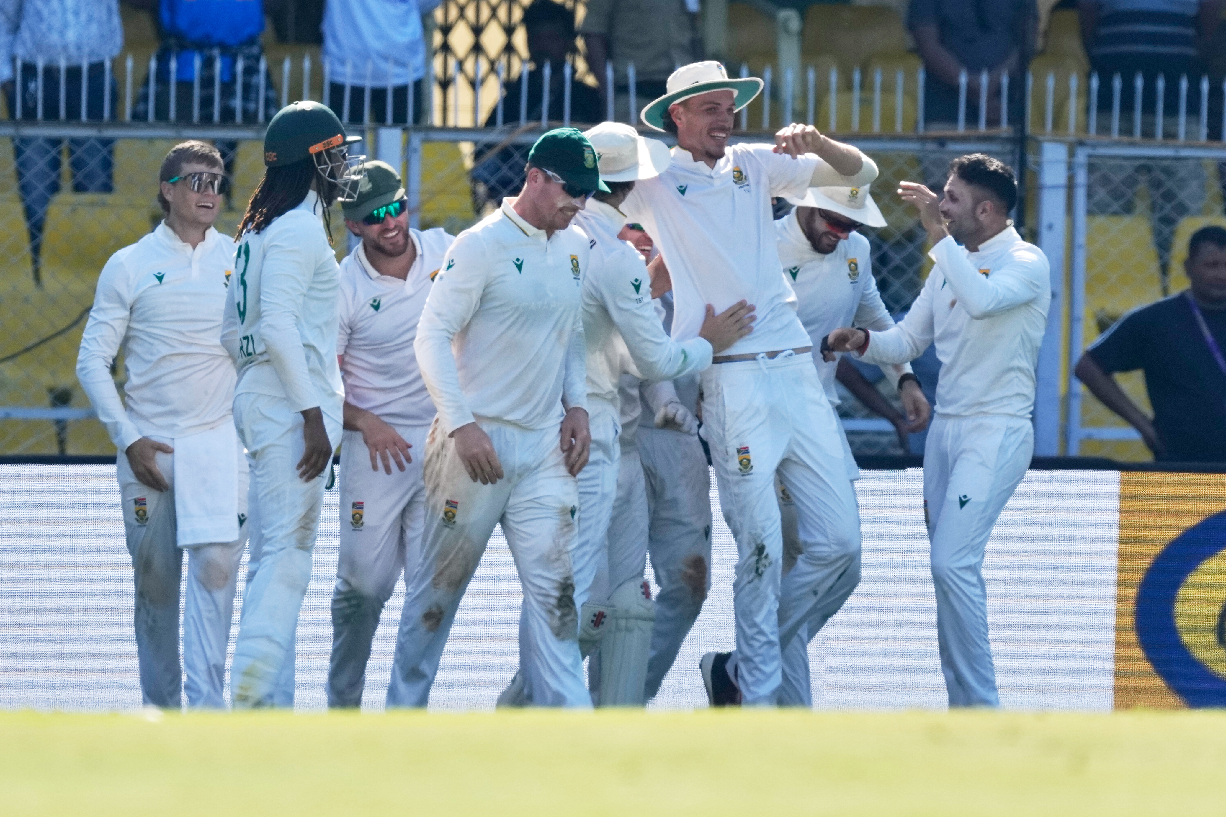 South Africa celebrates its thrashing of India in the second Test.
