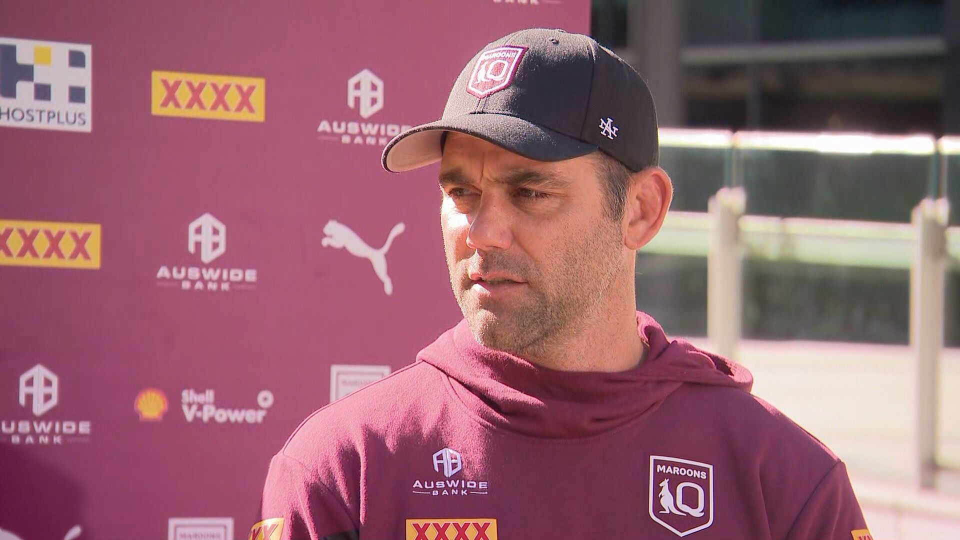 Queensland assistant coach Cameron Smith speaks to media ahead of Origin II.
