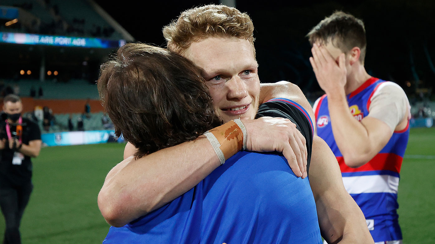 Luke Beveridge and Adam Treloar