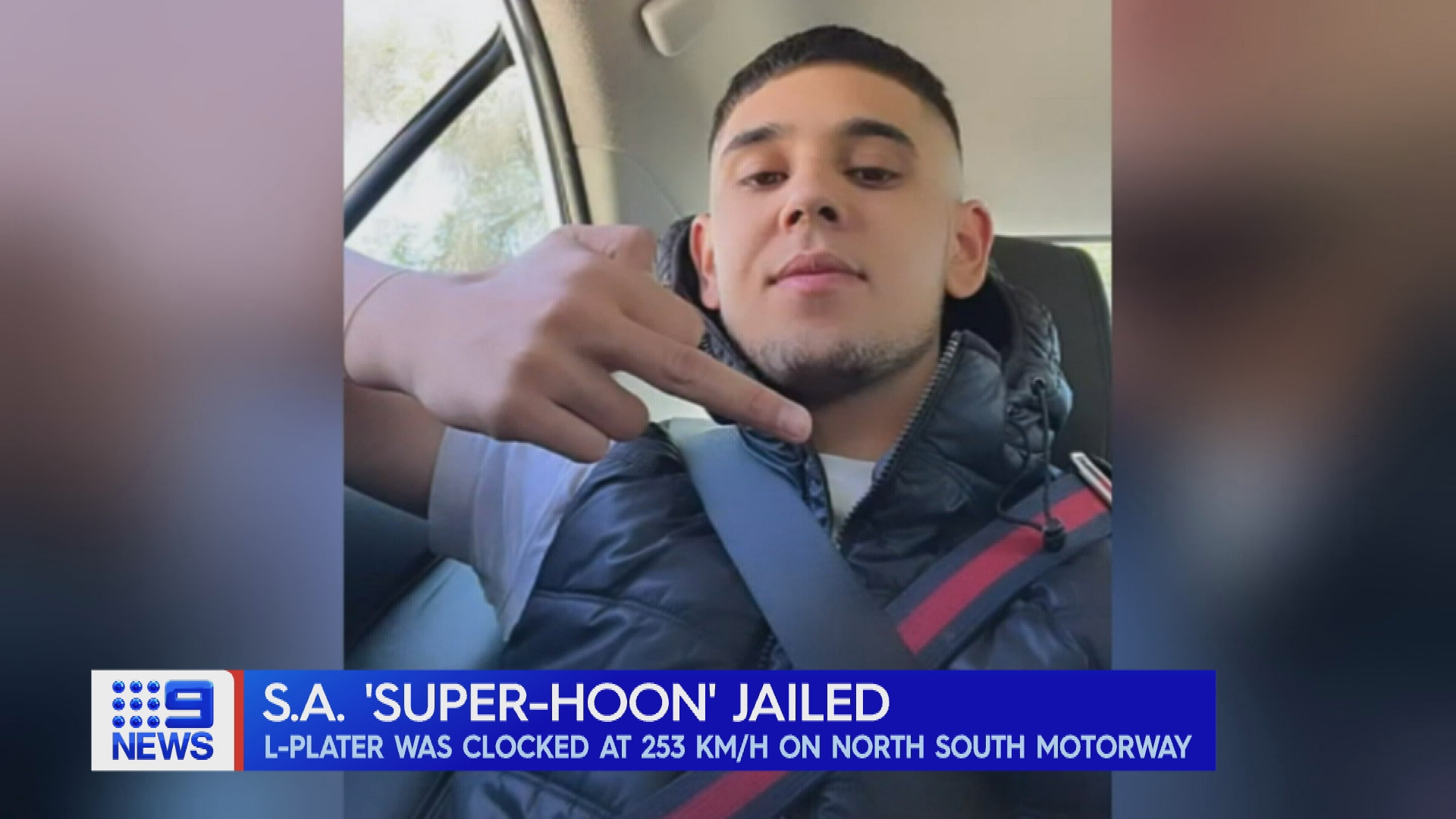Tarelle Power Williams, 20, was labelled the "most dangerous person" in the state when he drove at 253km/h in a 110km/h zone in Adelaide's north.