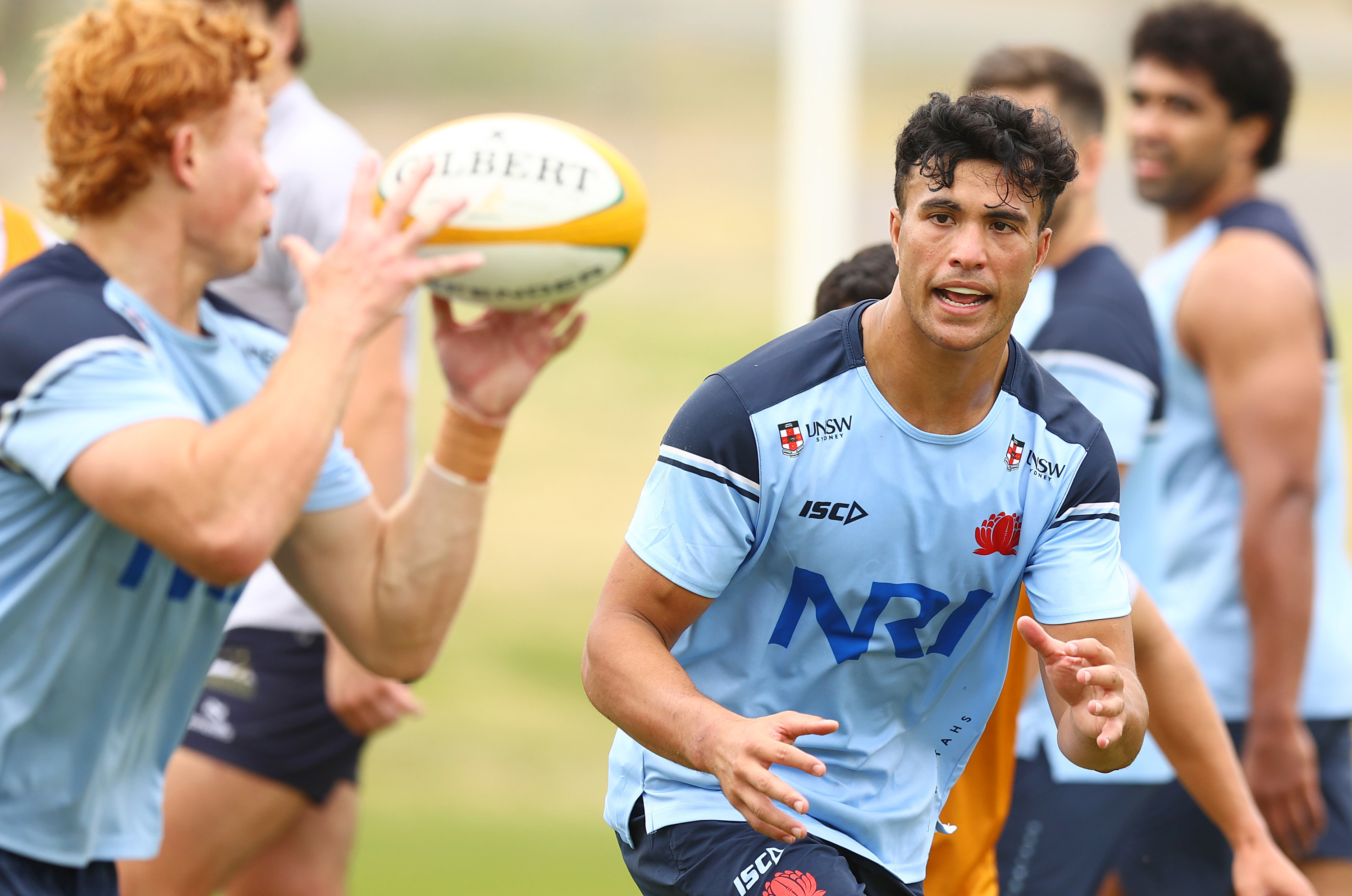 Joseph-Aukuso Suaalii during Wallabies training at the AIS,