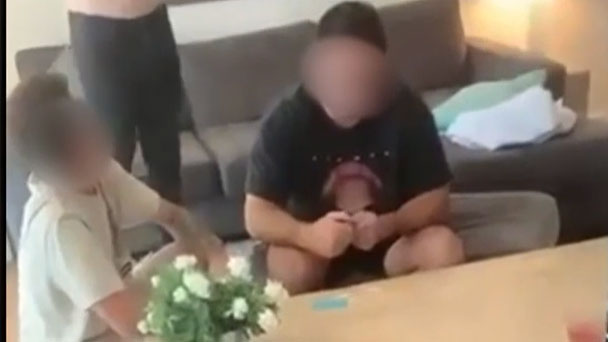 A still shot taken from a video of Storm players at a party, being investigated by the NRL.