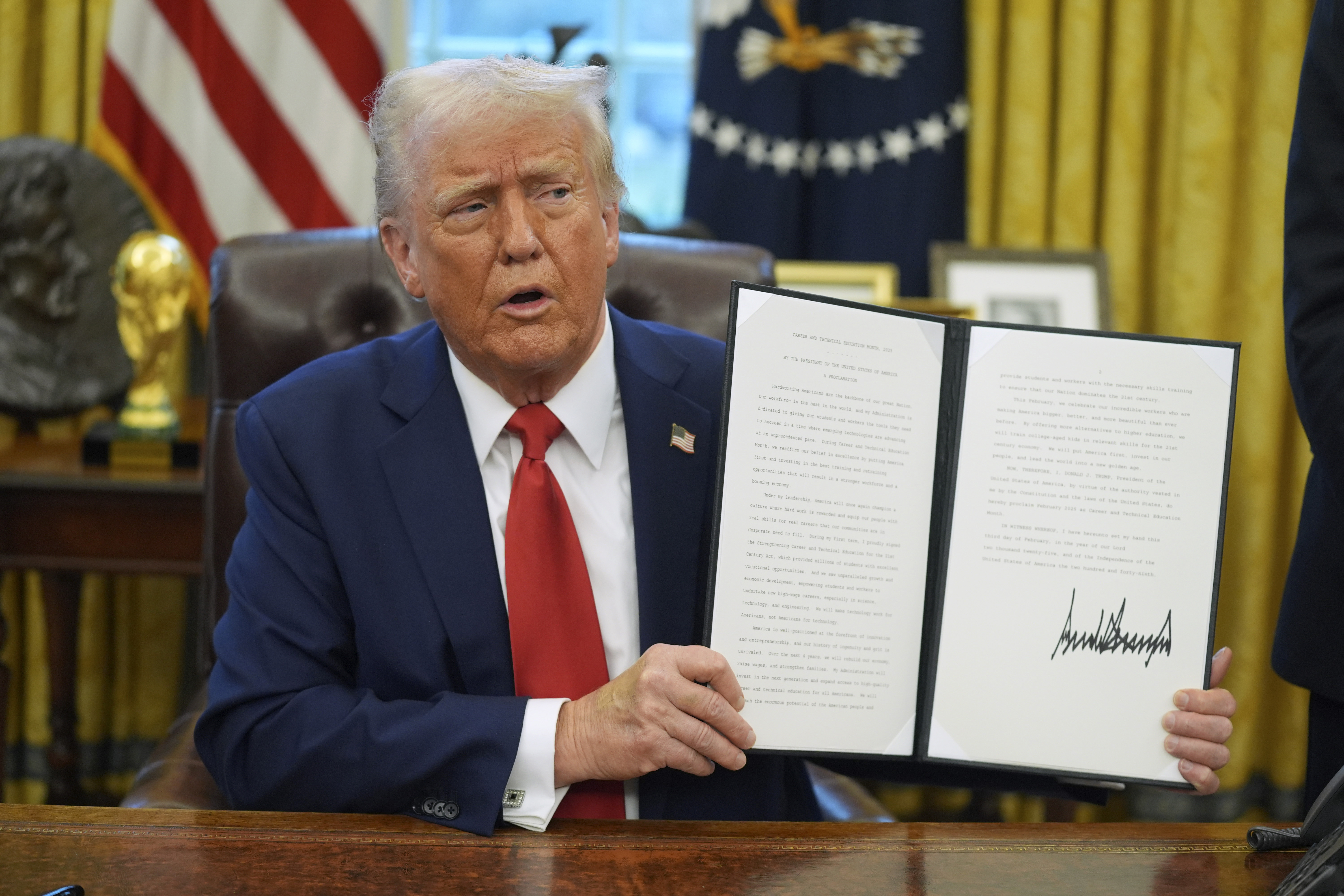 Trump signs executive order to ban transgender athletes from women's sports