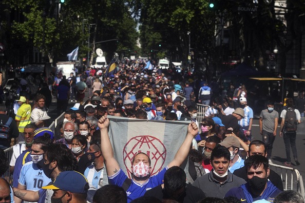 Napoli wear special fourth kit inspired by Argentina to pay tribute to club  icon Diego Maradona