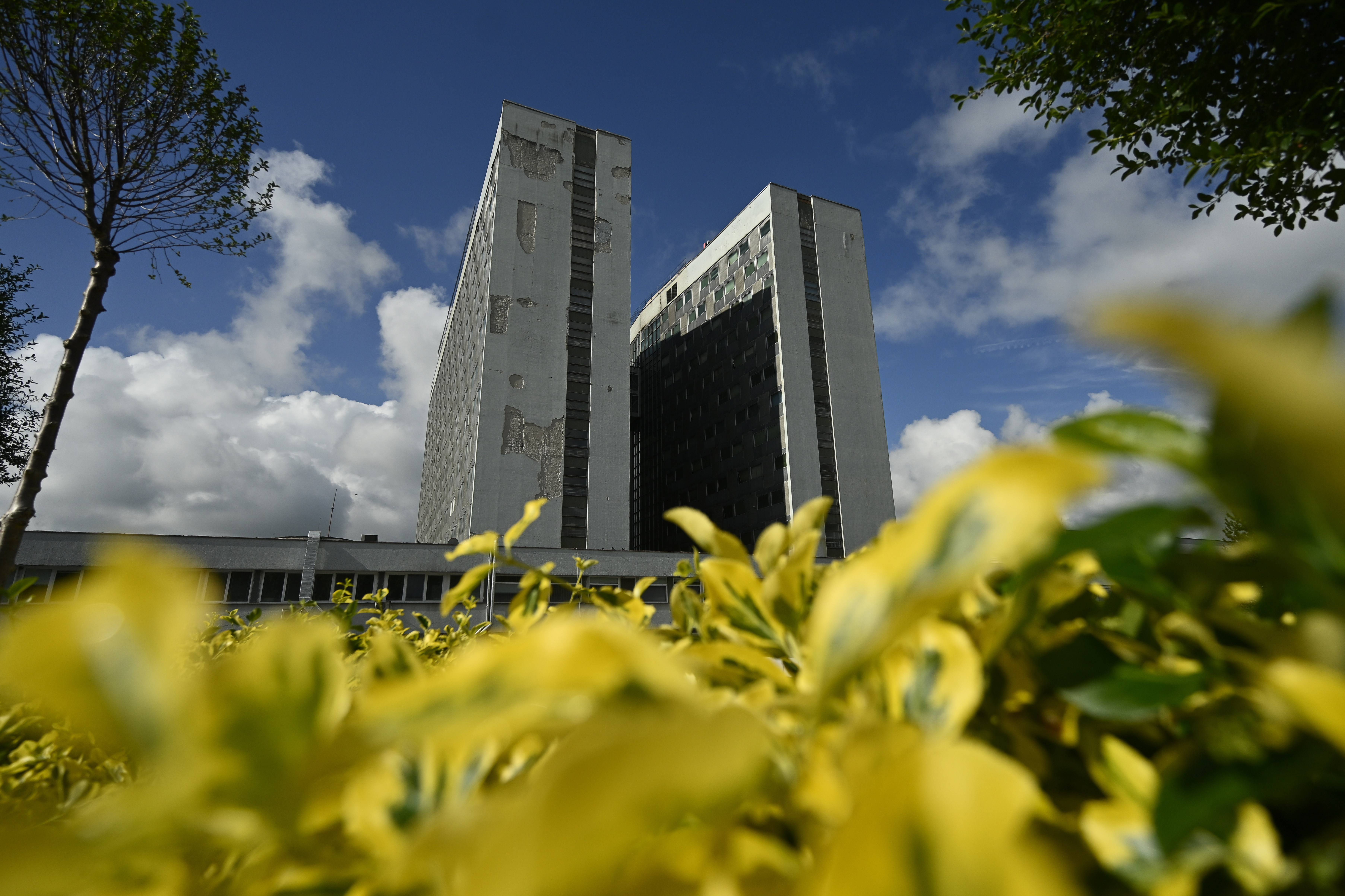 A general view of the F. D. Roosevelt University Hospital, where Slovak Prime Minister Robert Fico, who was shot and injured, is being treated, in Banska Bystrica, central Slovakia, Saturday, May 18