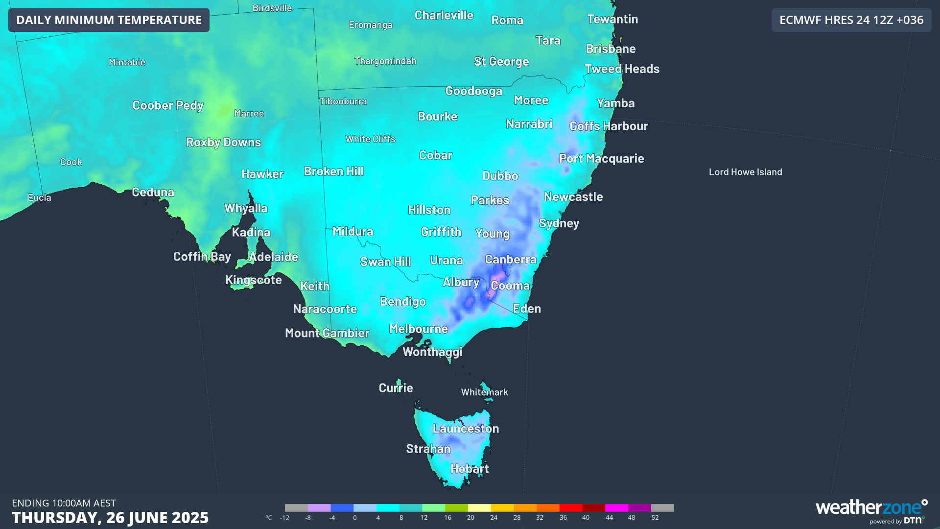 A cold front moving across south-eastern Australia is expected to bring an icy polar blast and chilly nights across several states and territories.