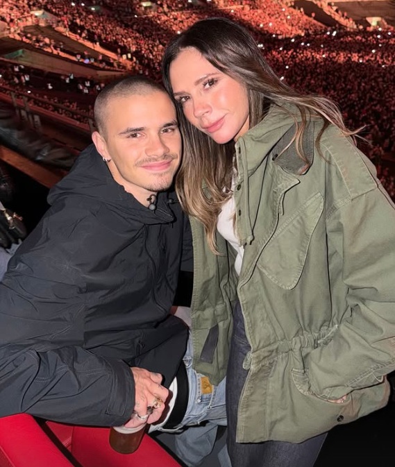 david and victoria beckham attend oasis concert with children following brooklyn beckham feud comment