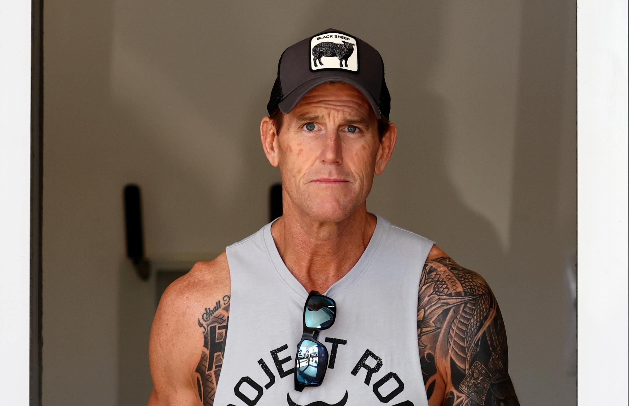 Ben Roberts-Smith outside a police station in New South Wales, Monday, April 20, 2026.