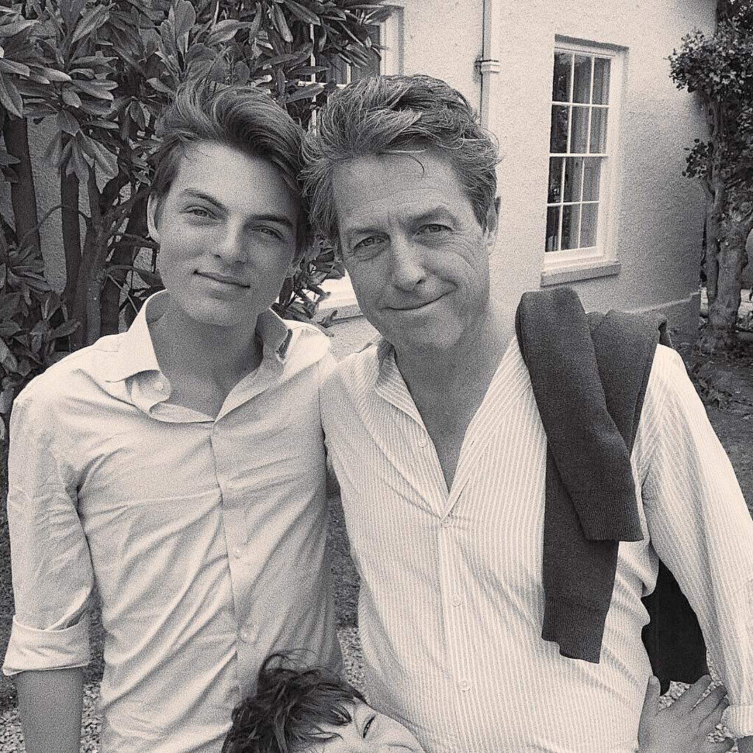 Damian Hurley and Hugh Grant