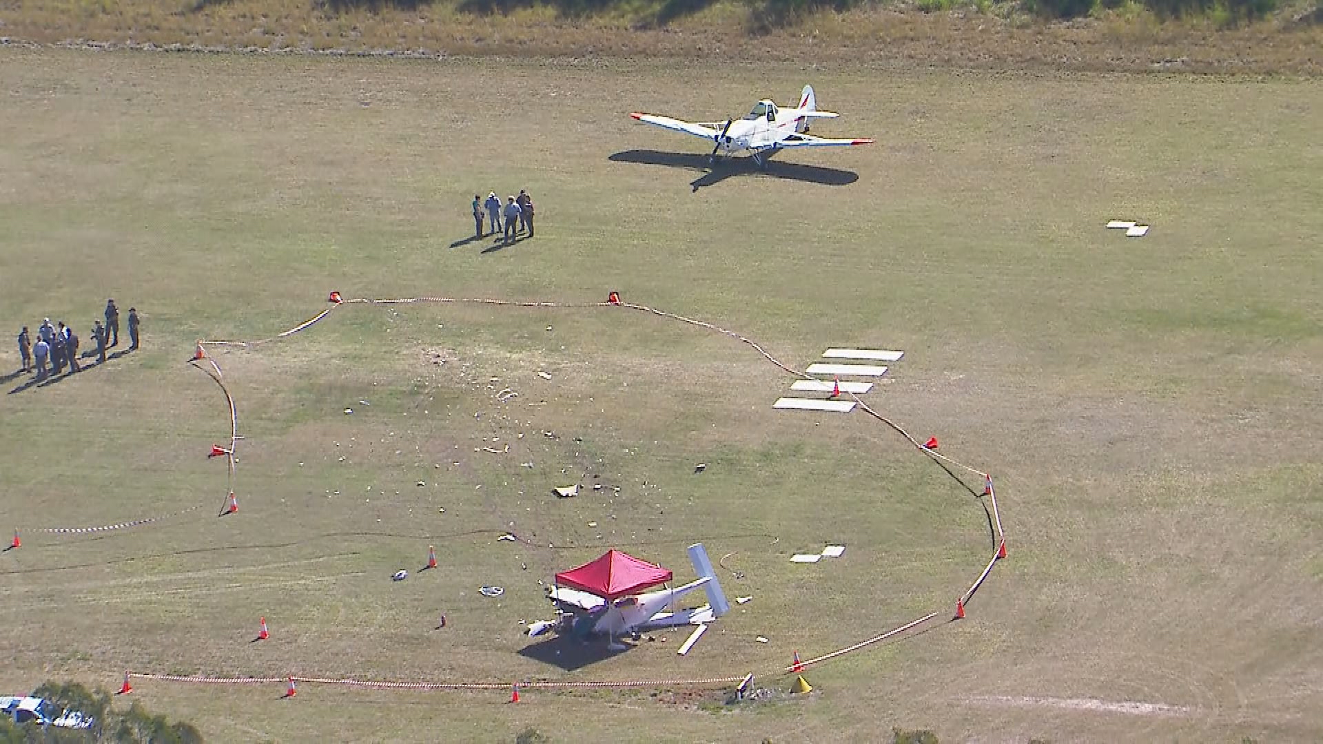 Light plane crash at Caboolture Airfield