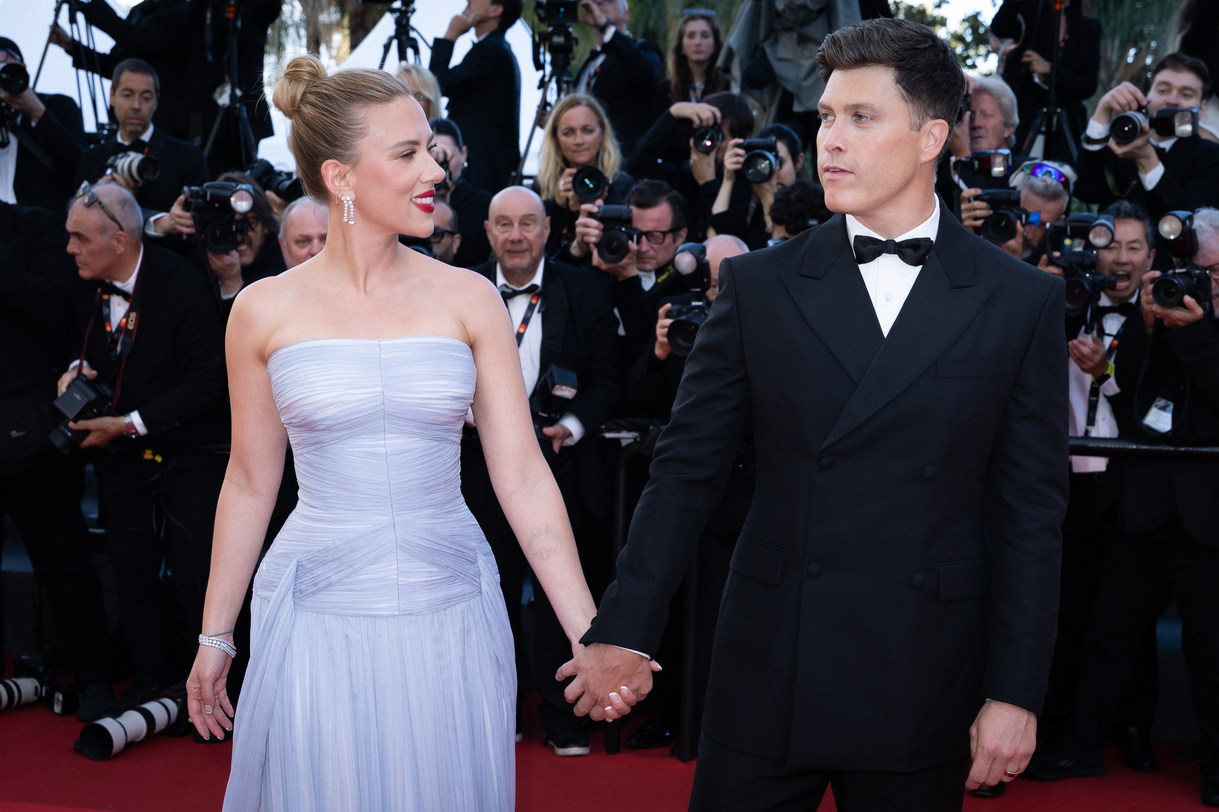 Colin Jost and Scarlett 