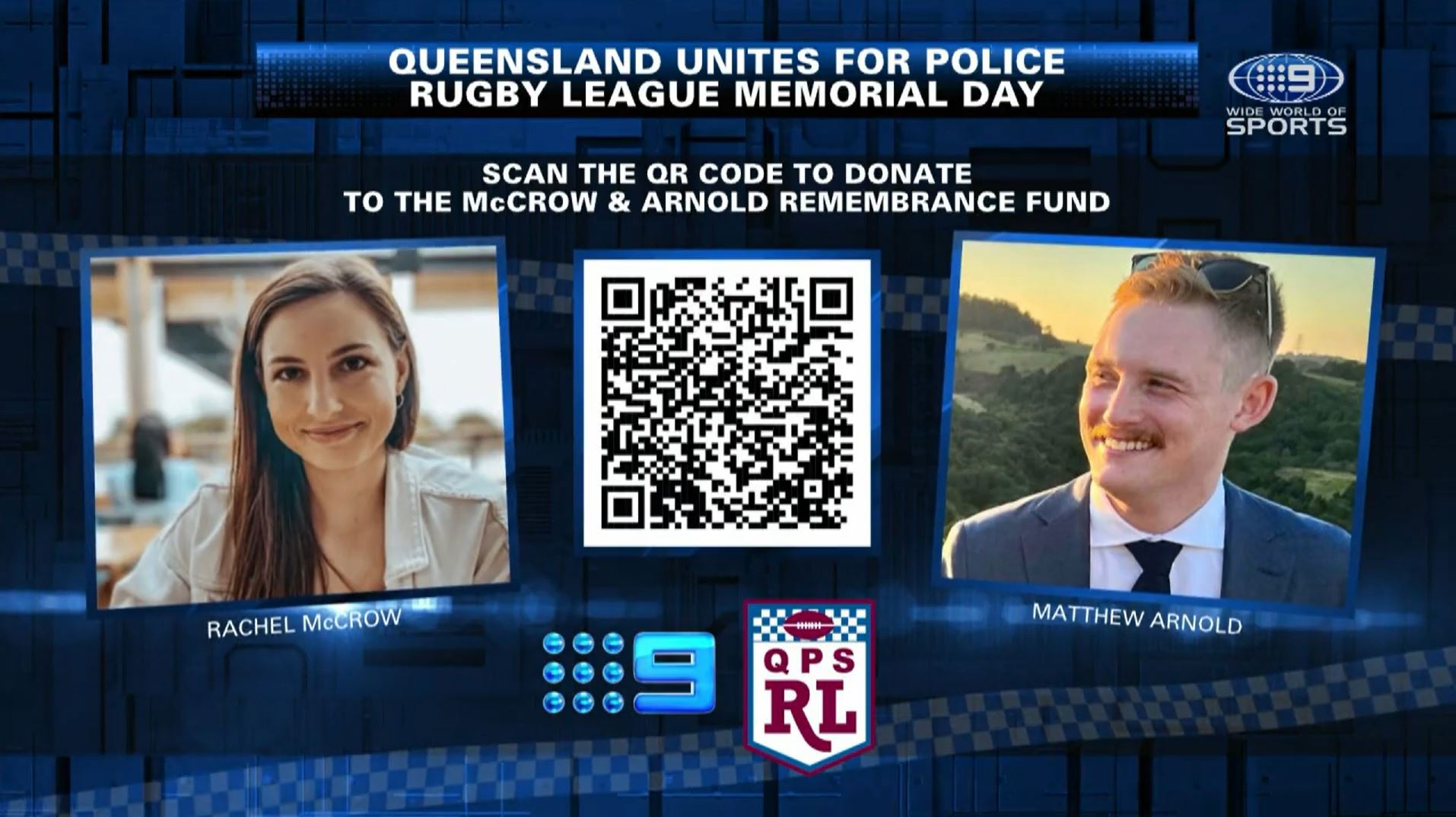 To donate to the McCrow and Arnold Remembrance Fund, scan the QR code.