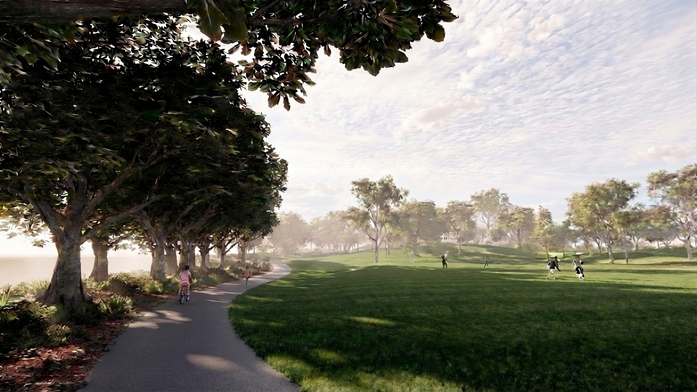 The change will make way for a 20-hectare parkland which will include﻿ new pathways.