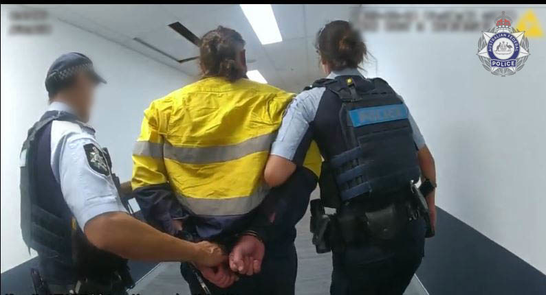 The AFP arrest at Brisbane airport on December 10, 2025.
